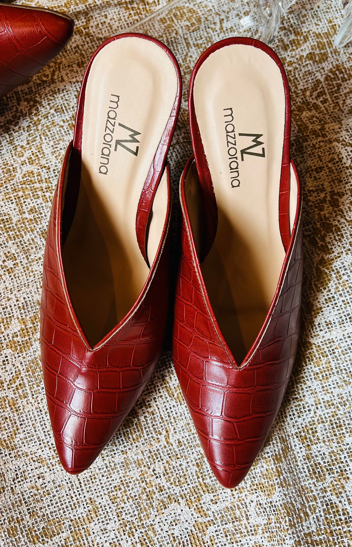 Model Atalaia Ladies Red Mule Shoes 136