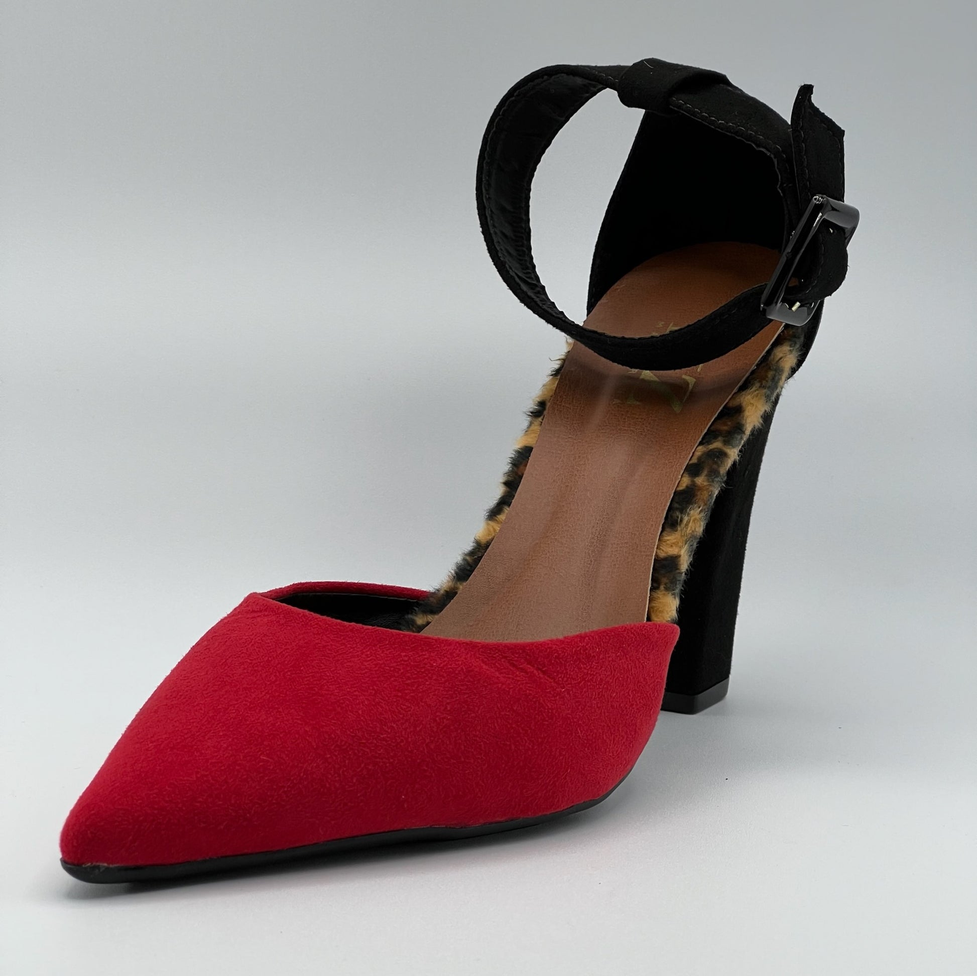 red and cheetah accent stiletto