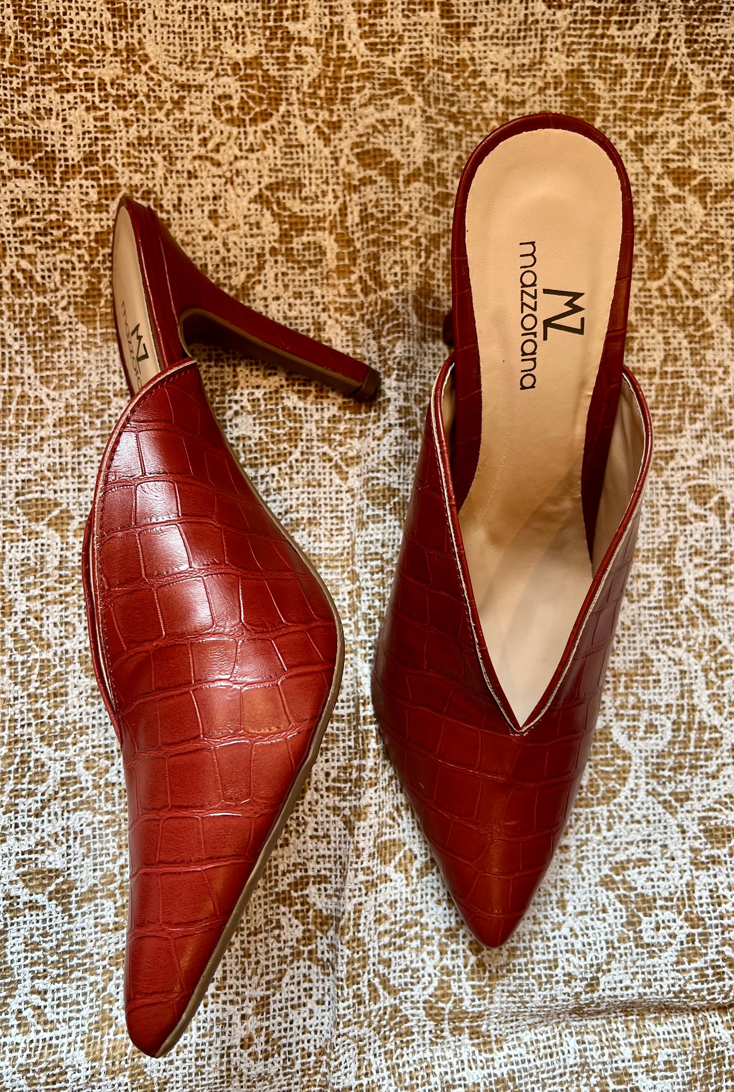 Model Atalaia Ladies Red Mule Shoes 136